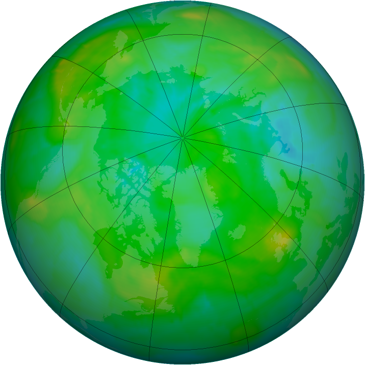 Arctic ozone map for 10 August 2010